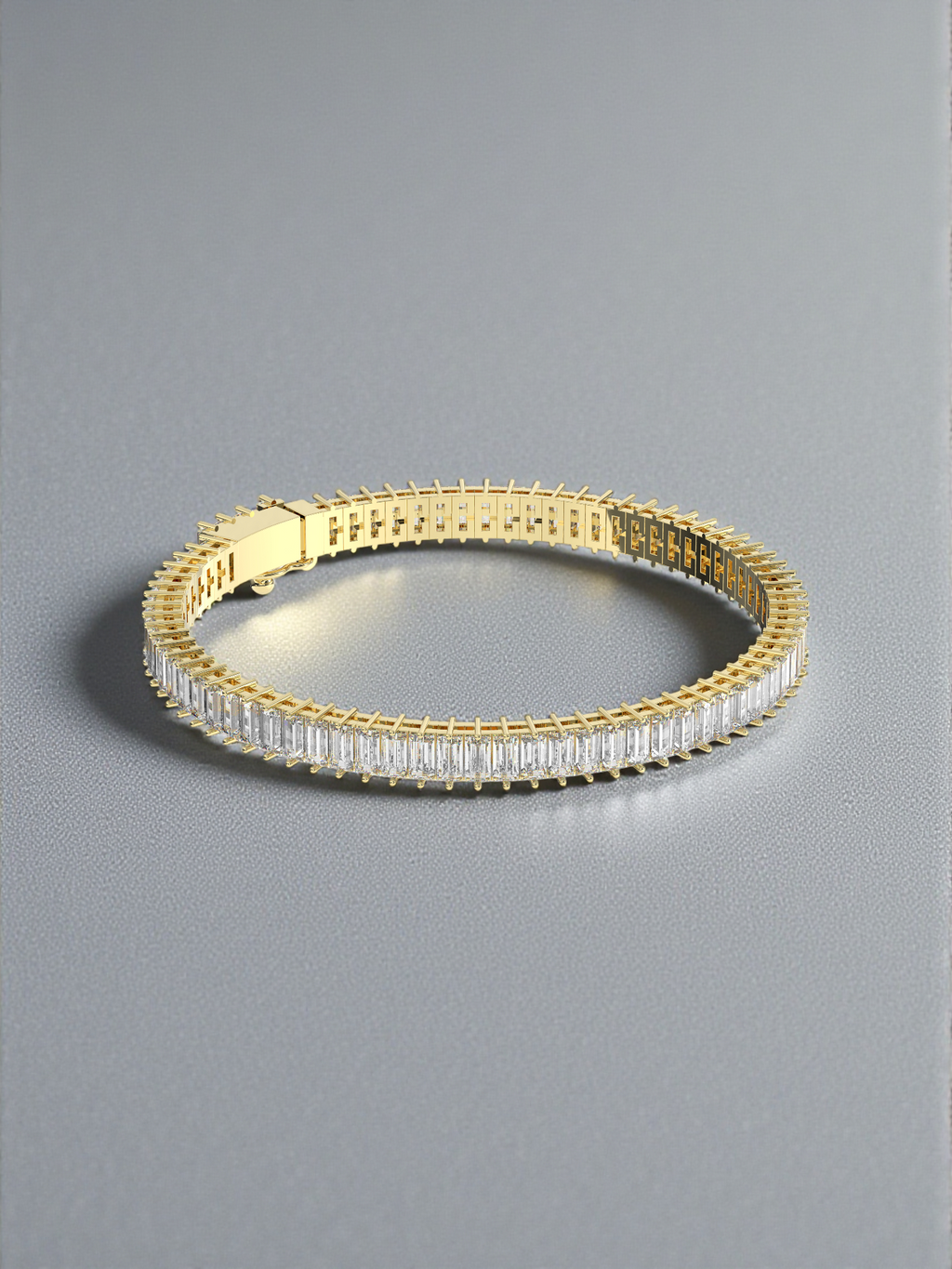 Baguette Cut Diamond Bracelet