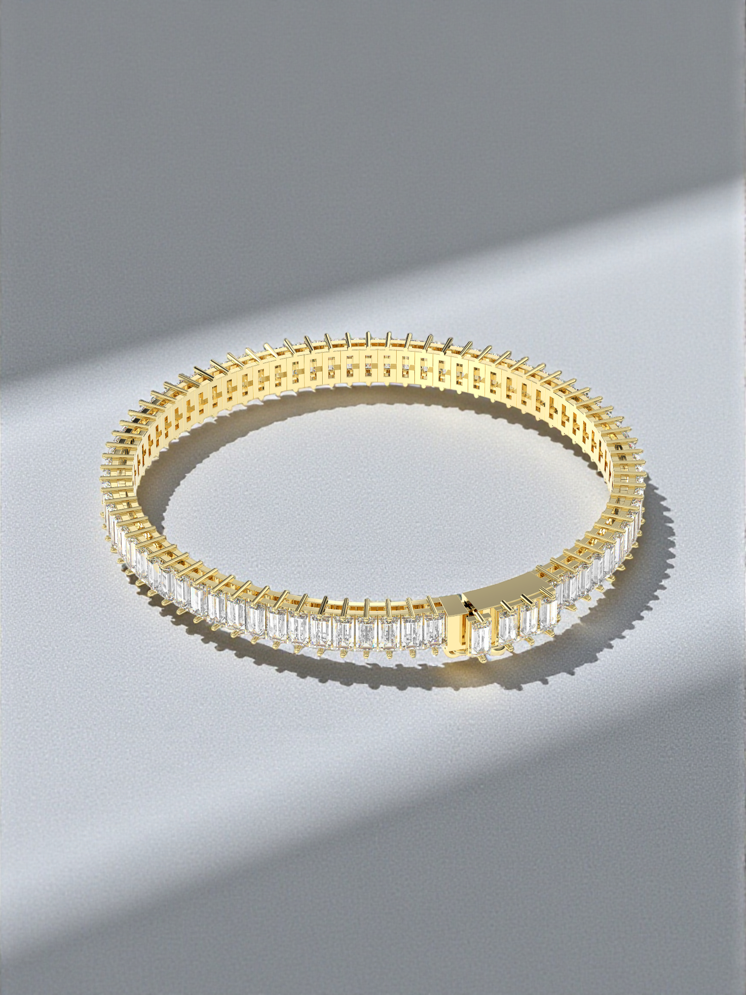 Baguette Cut Diamond Bracelet