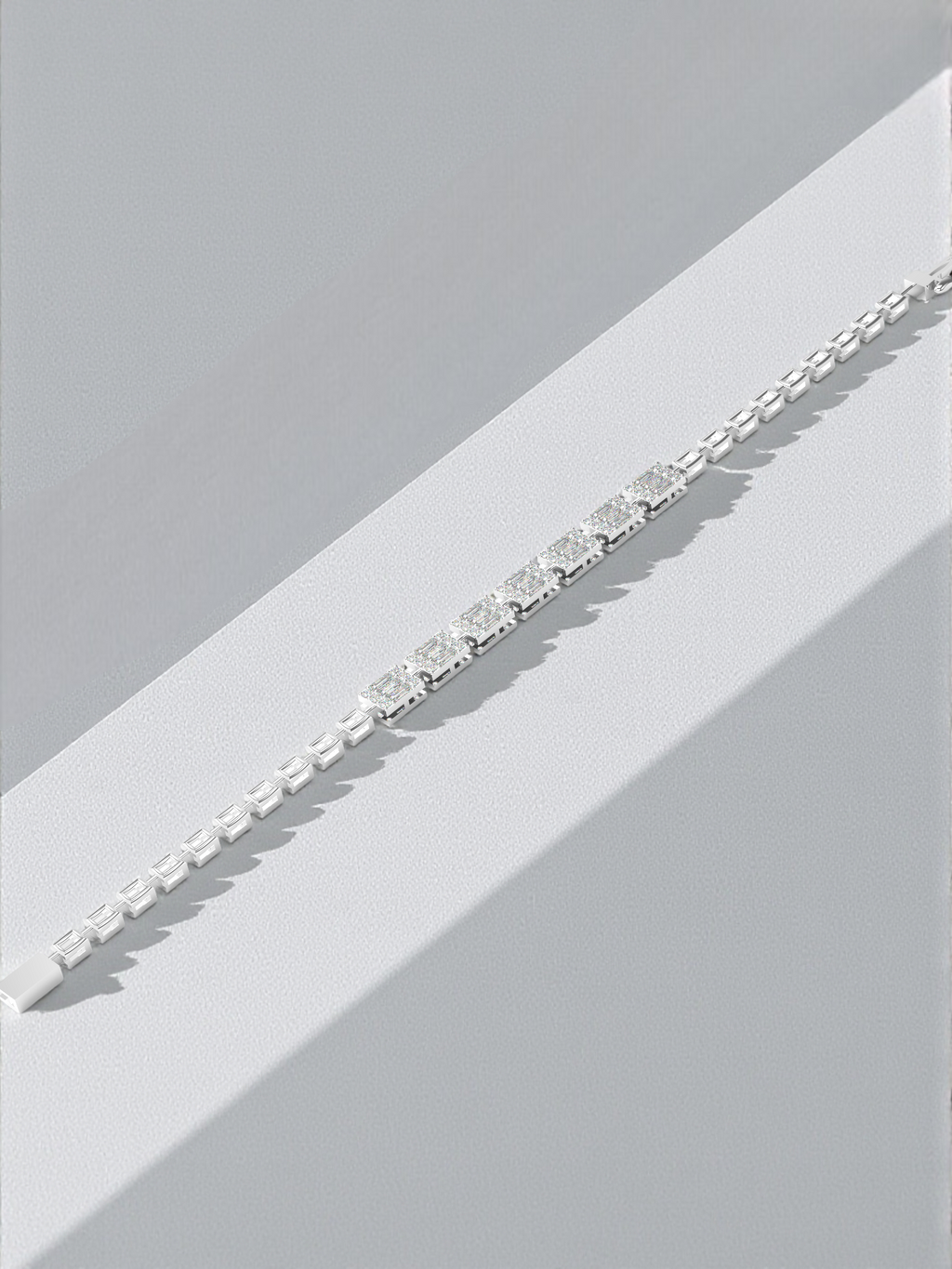 Imperial Baguette Diamond Tennis Bracelet