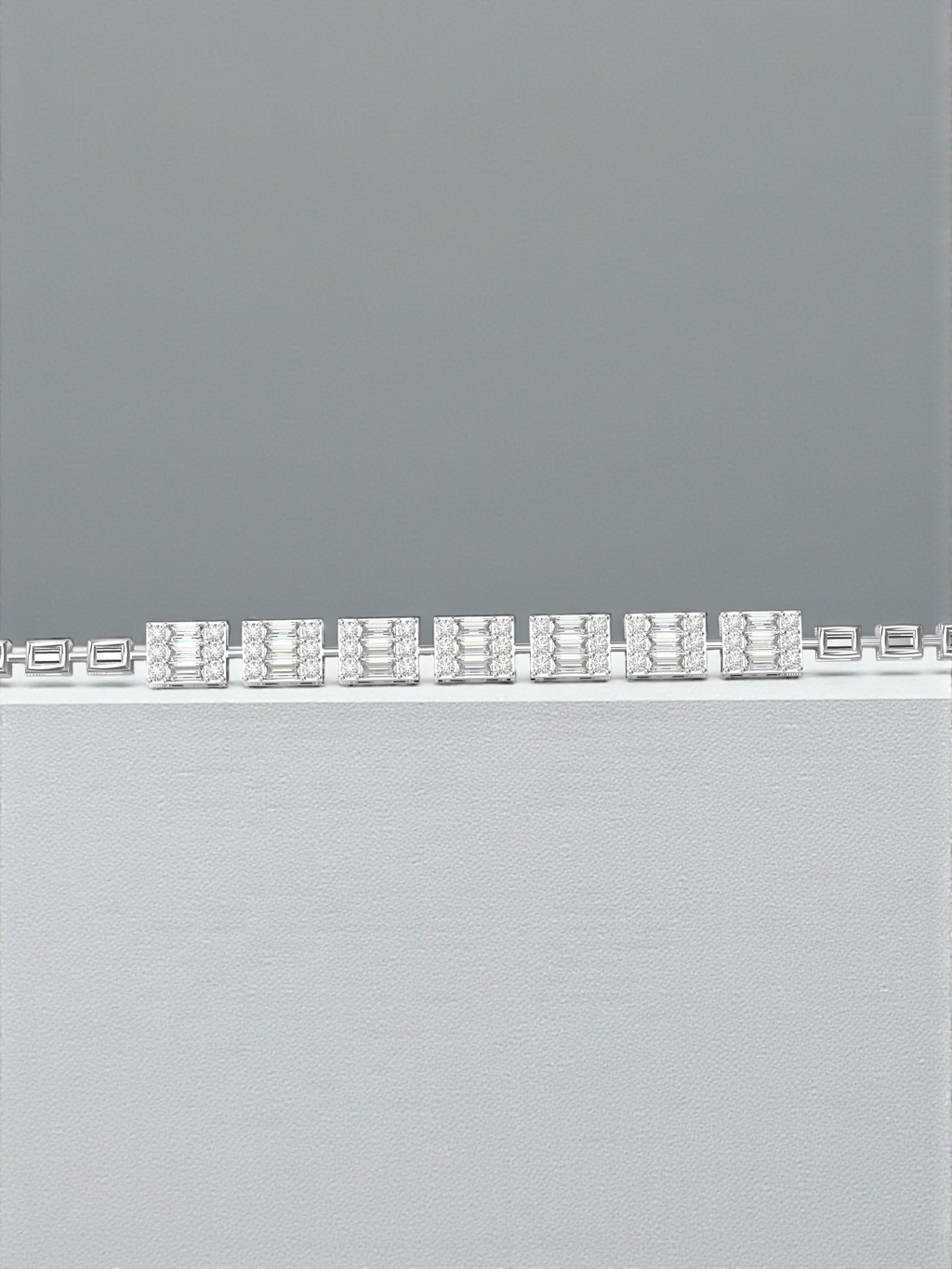 Imperial Baguette Diamond Tennis Bracelet