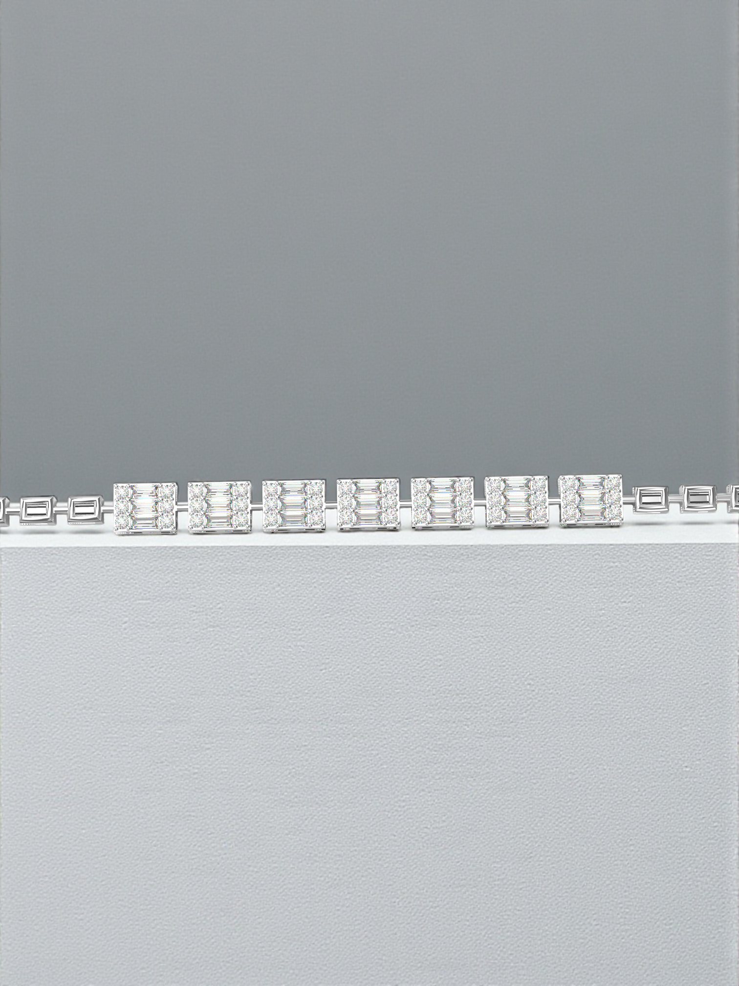 Imperial Baguette Diamond Tennis Bracelet