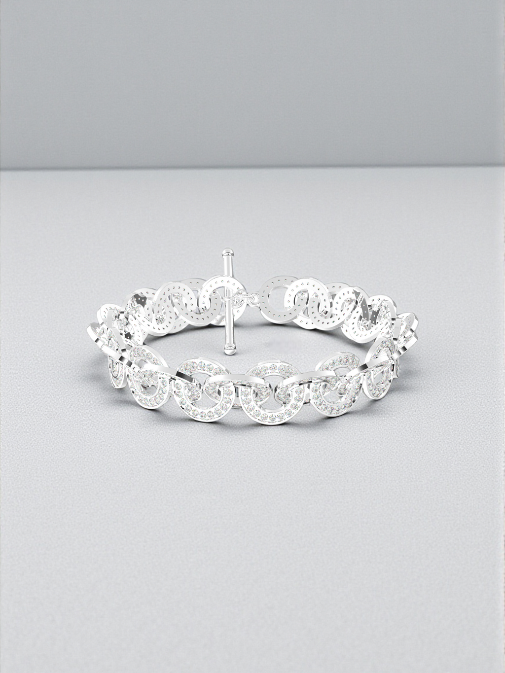 Pave Diamond Link Bracelet
