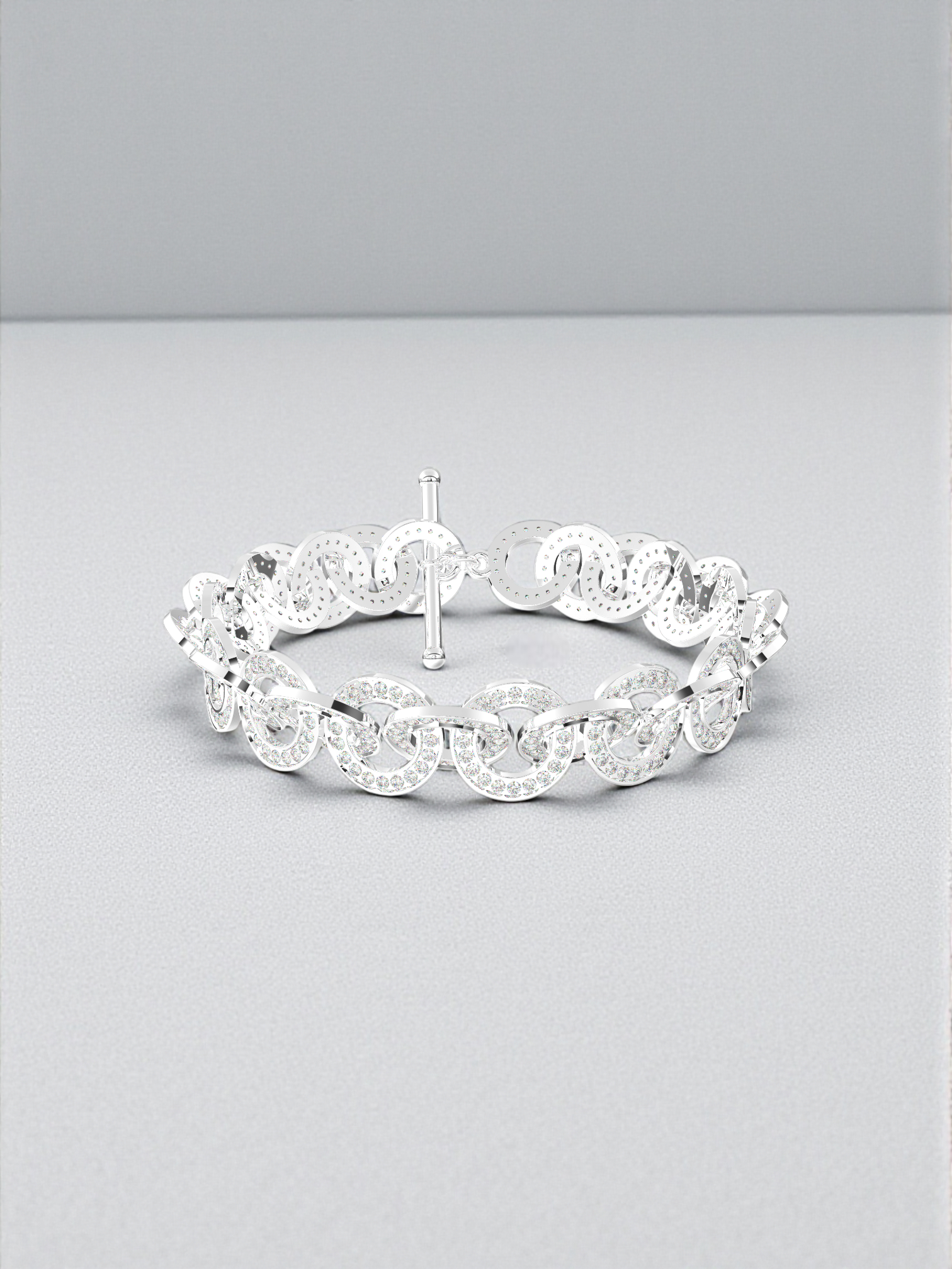 Pave Diamond Link Bracelet