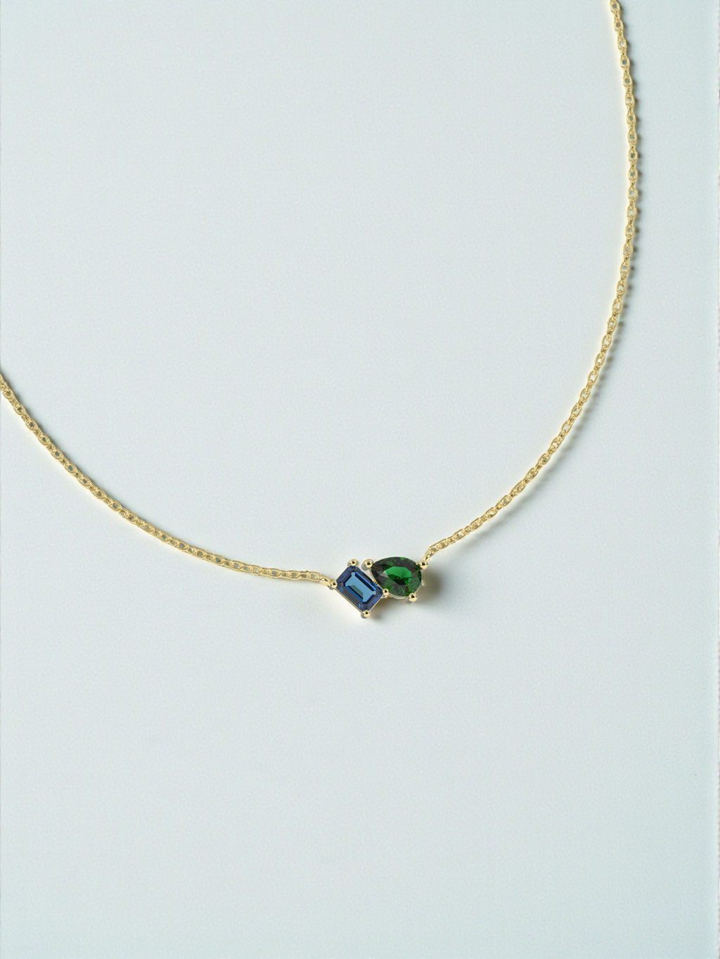 Toi et Moi Gemstone Necklace