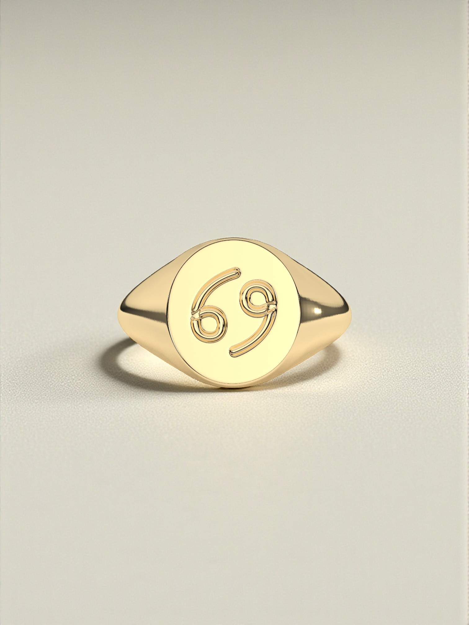 Cancer Zodiac Signet Ring