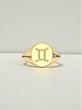 Gemini Zodiac Signet Ring
