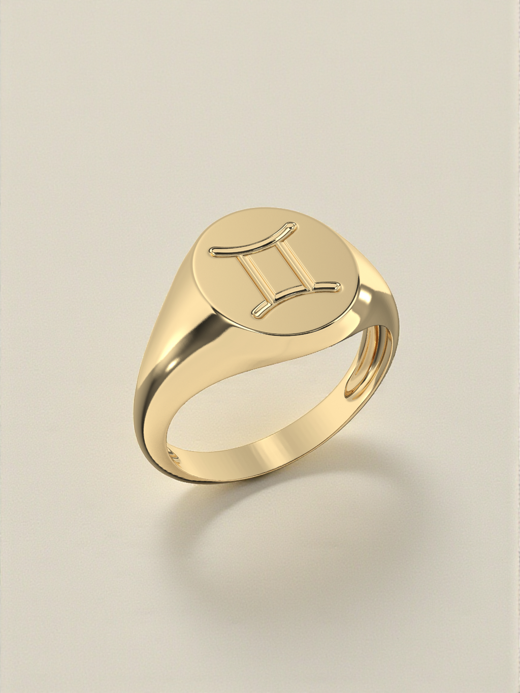 Gemini Zodiac Signet Ring