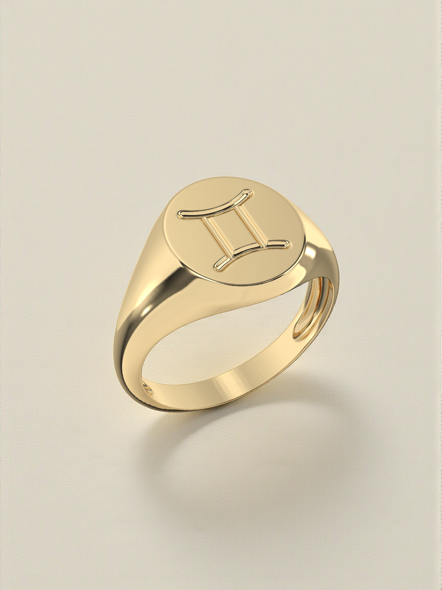 Gemini Zodiac Signet Ring