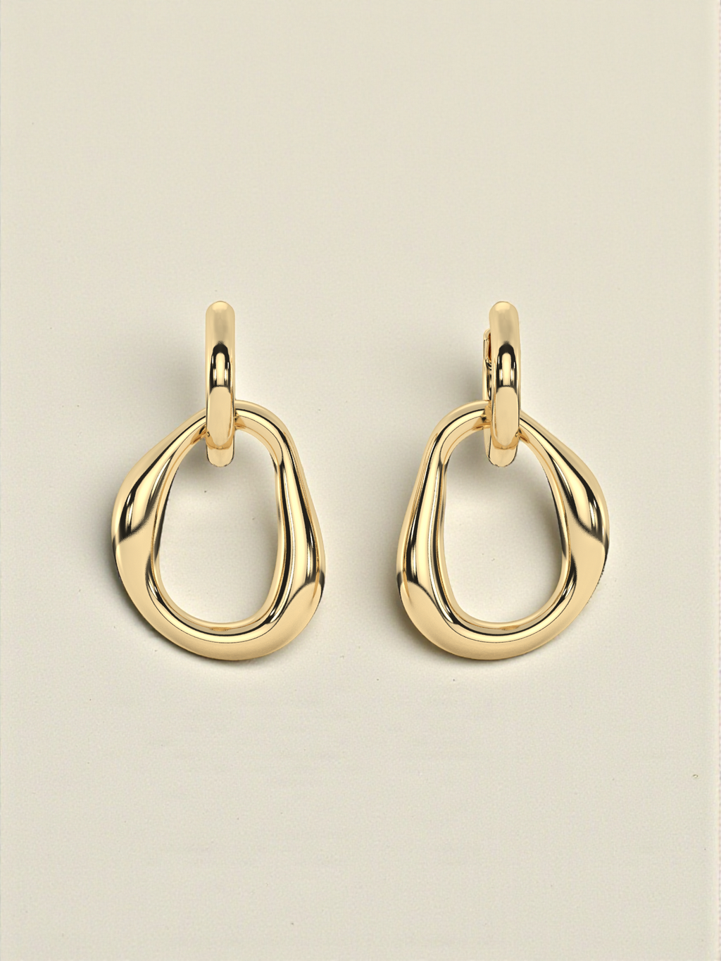 Chunky Gold Hoop Earrings