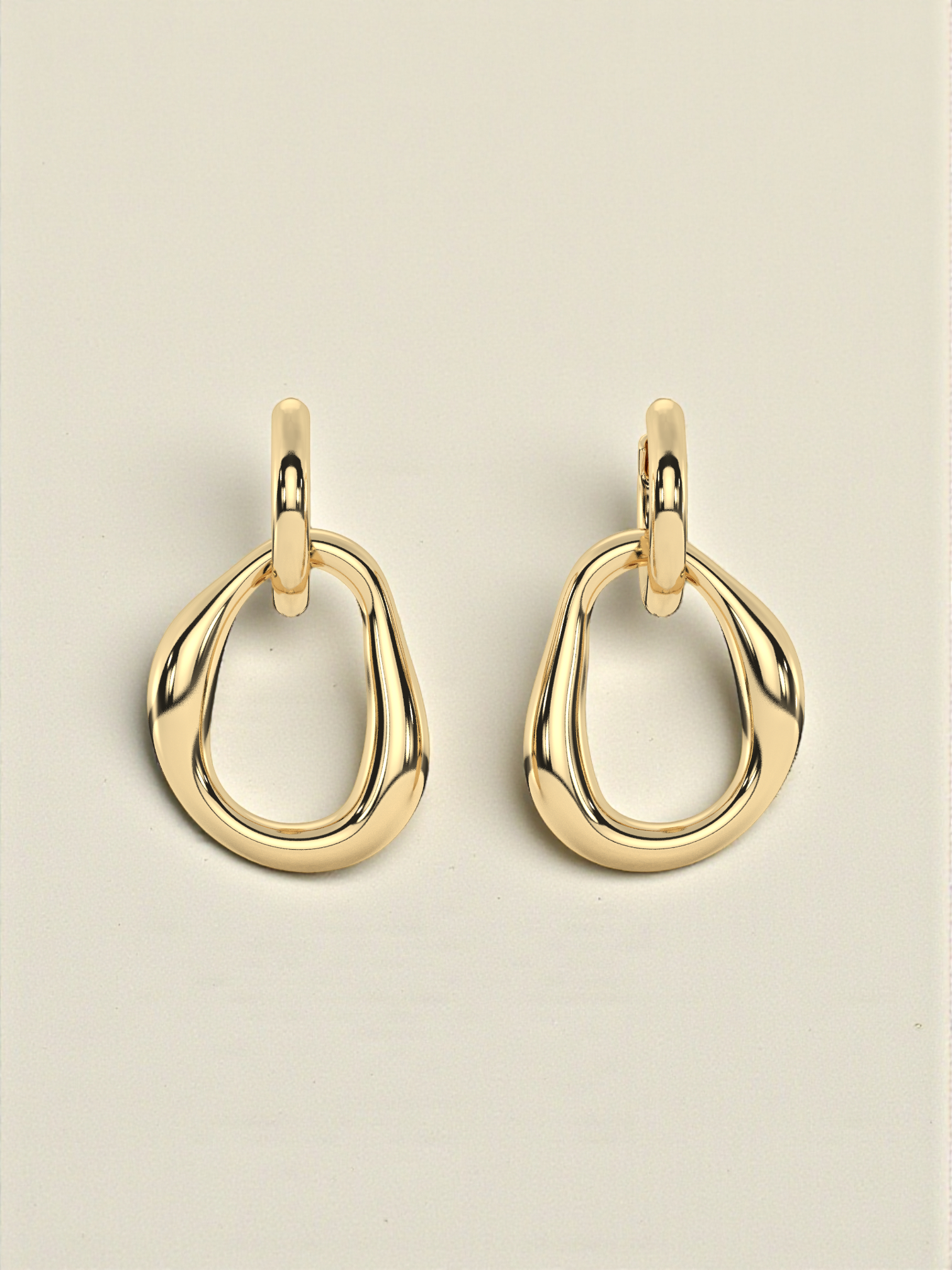 Chunky Gold Hoop Earrings