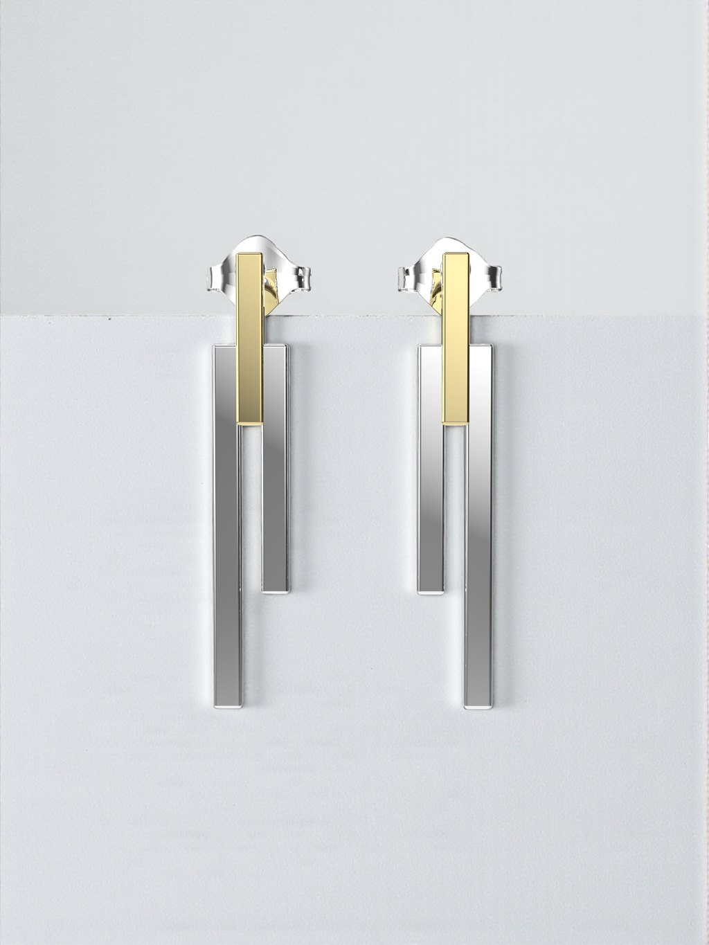 Two Tone Dangle Earrings