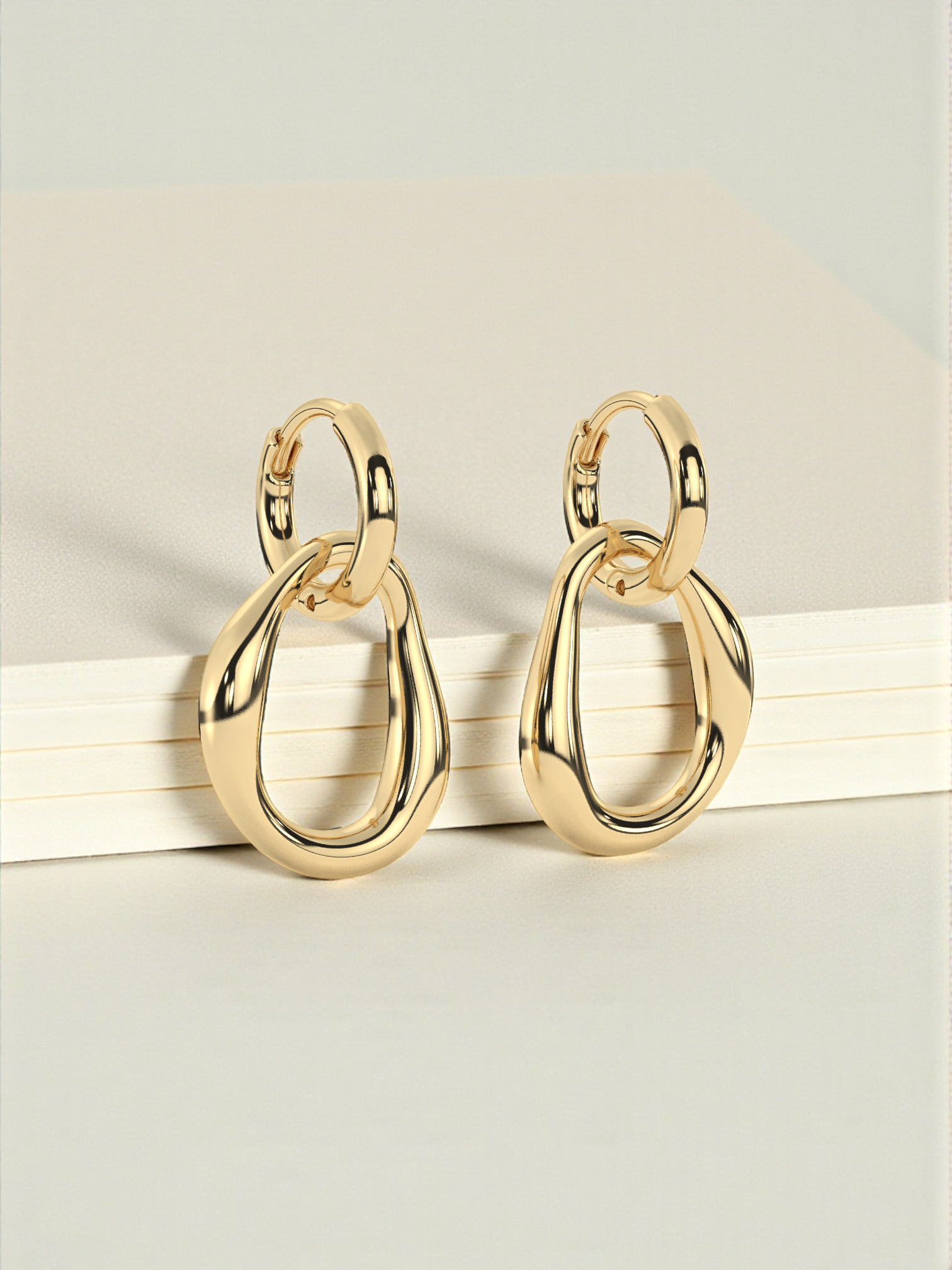Chunky Gold Hoop Earrings
