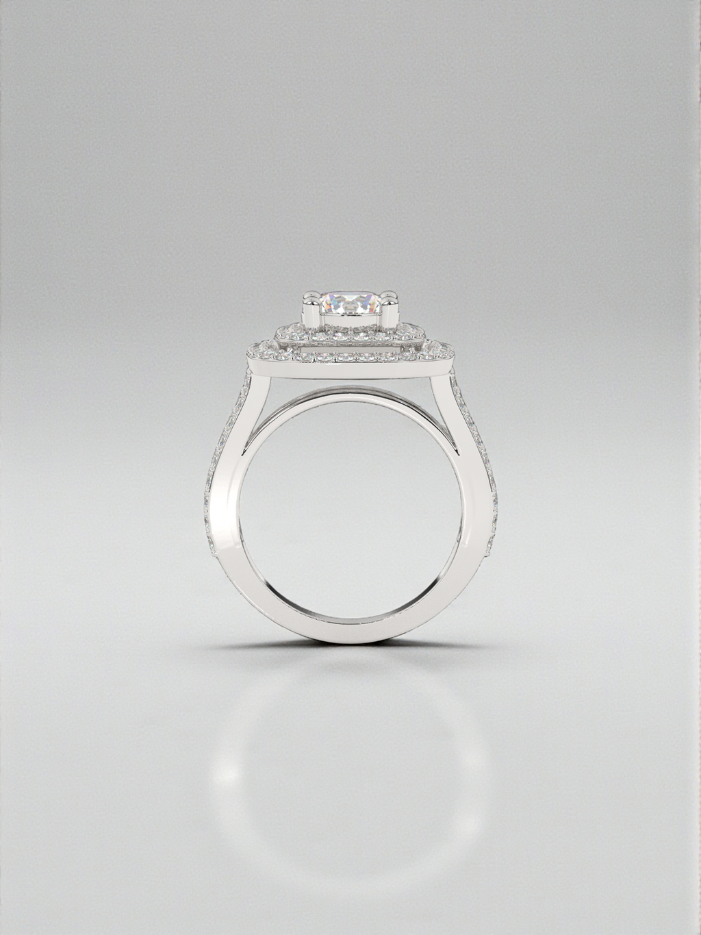 Grand Halo Cushion Ring