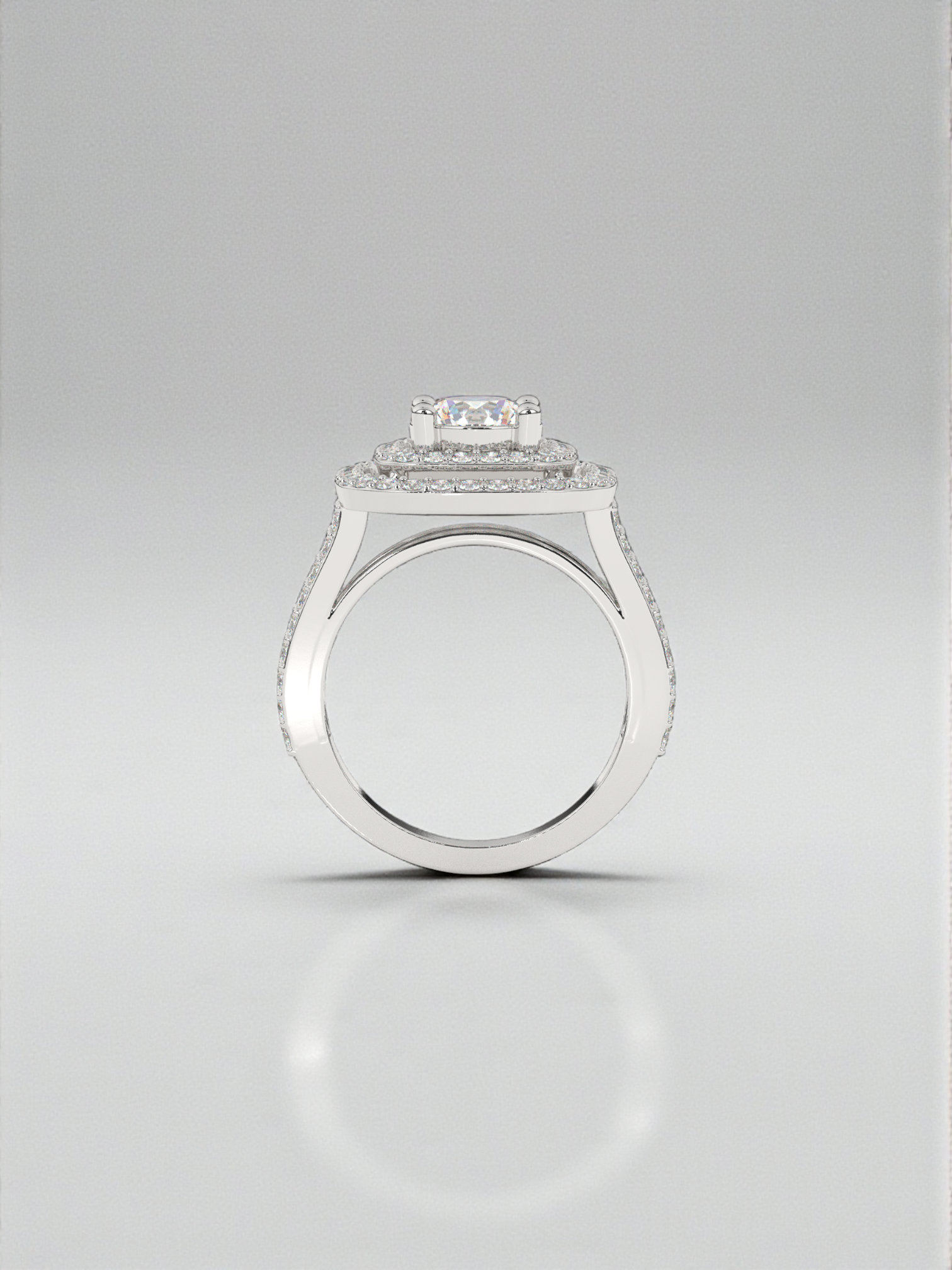 Grand Halo Cushion Ring