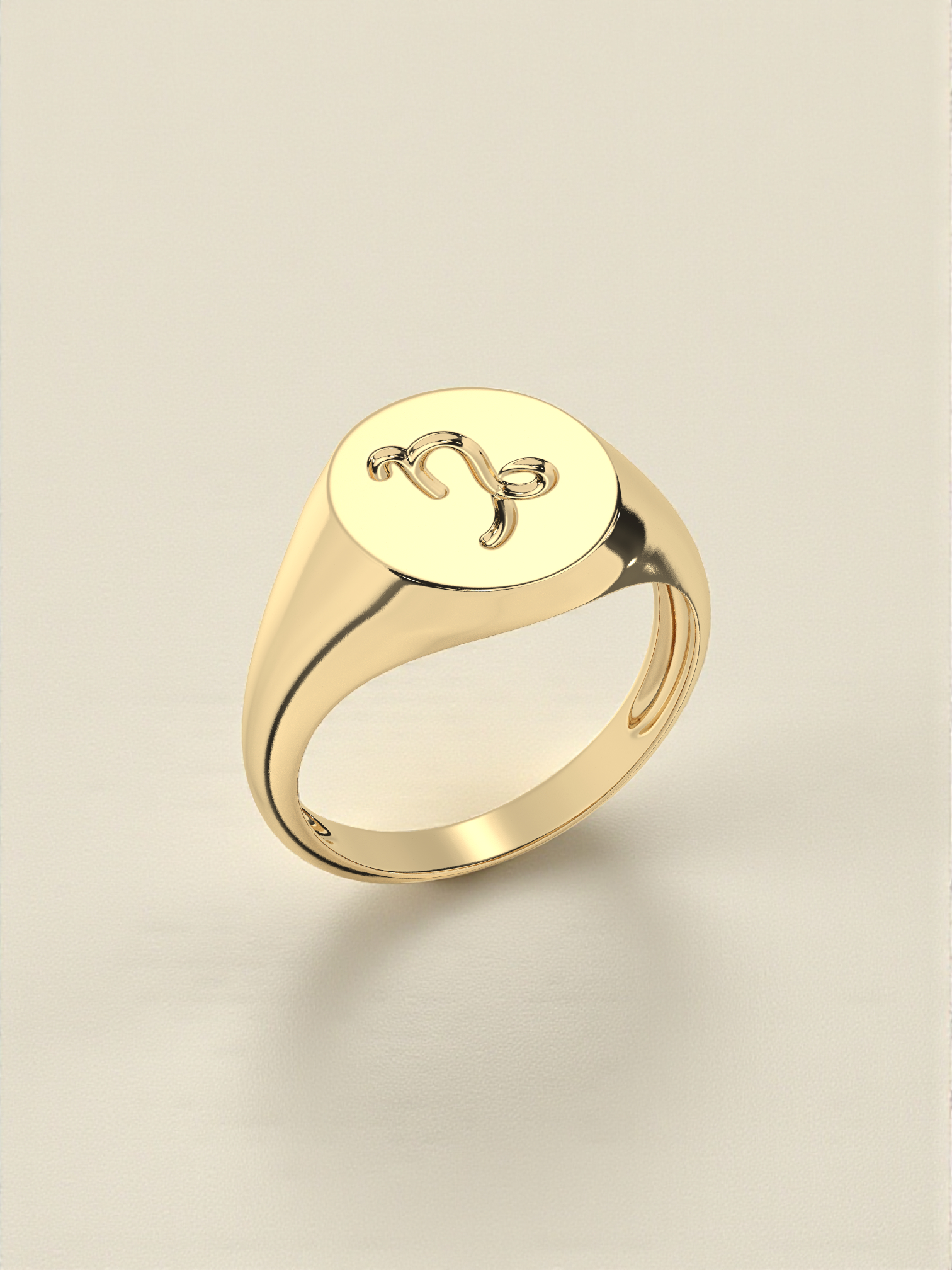 Capricon Zodiac Signet Ring