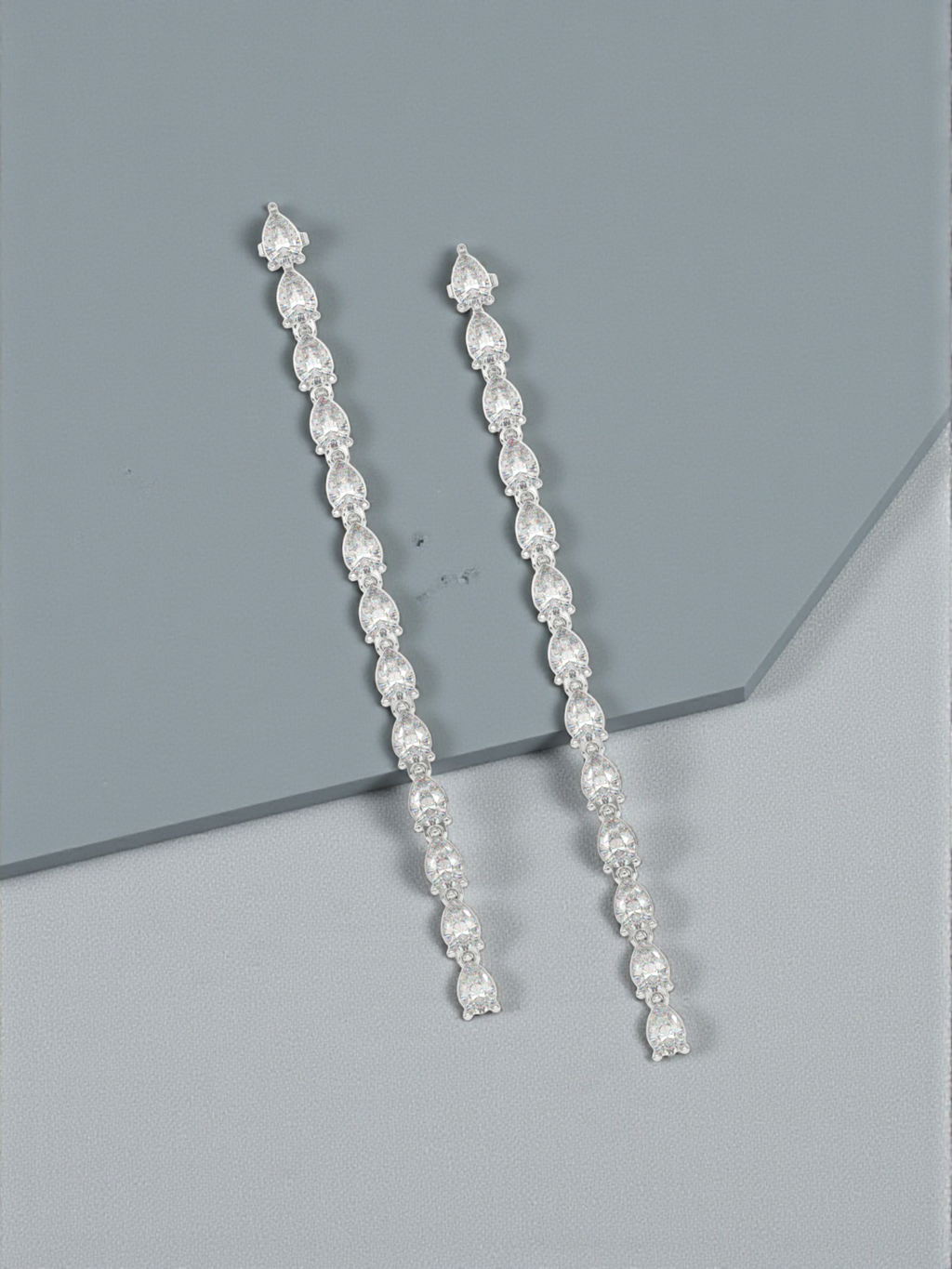 Pear Cut Diamond Drop Earrings