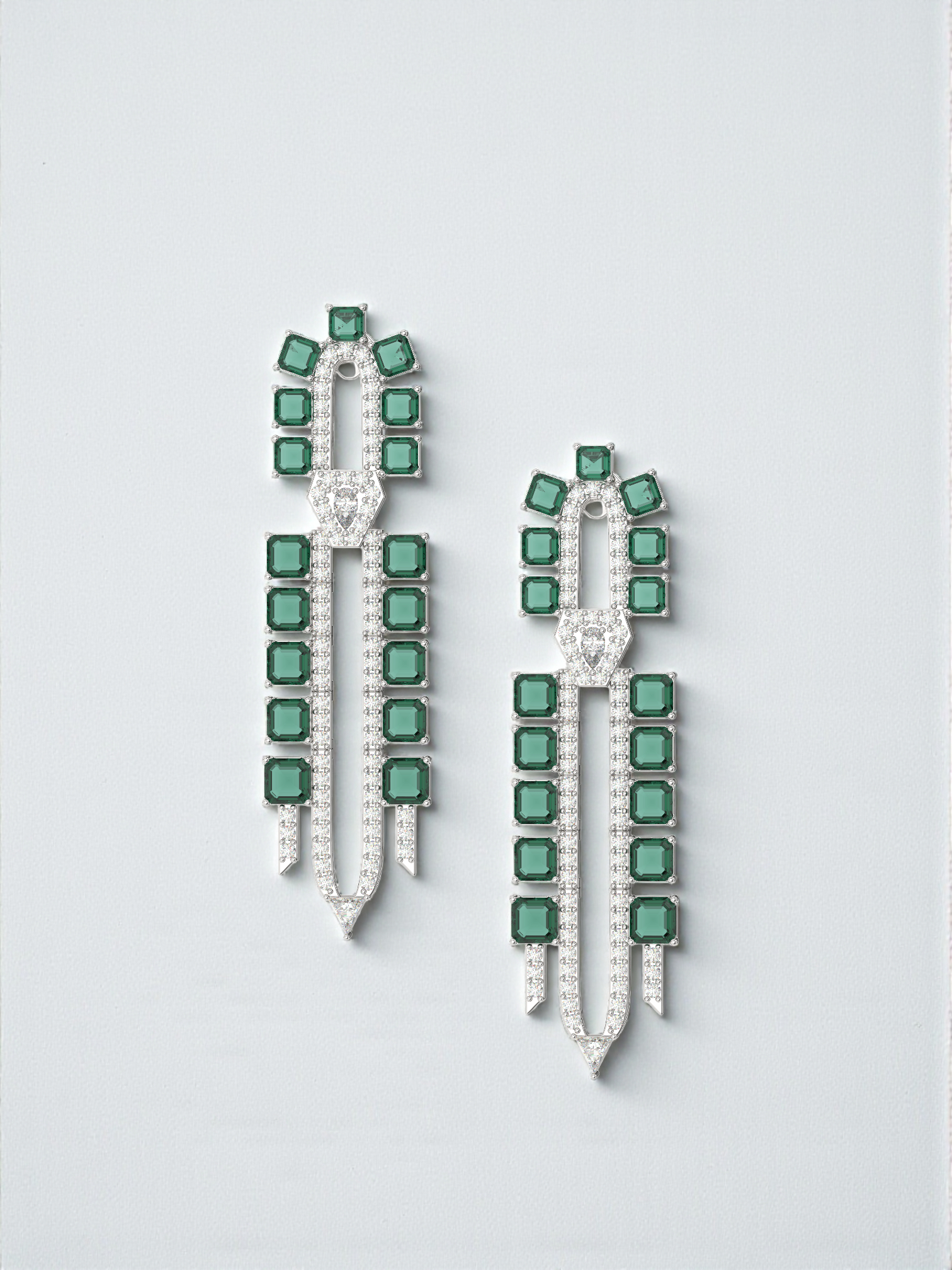 The Luxe Emerald Empire Drop Earrings