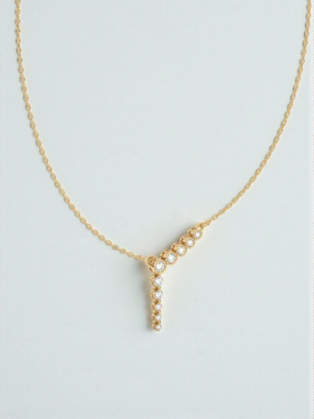 Diamond Dewdrop Y Necklace