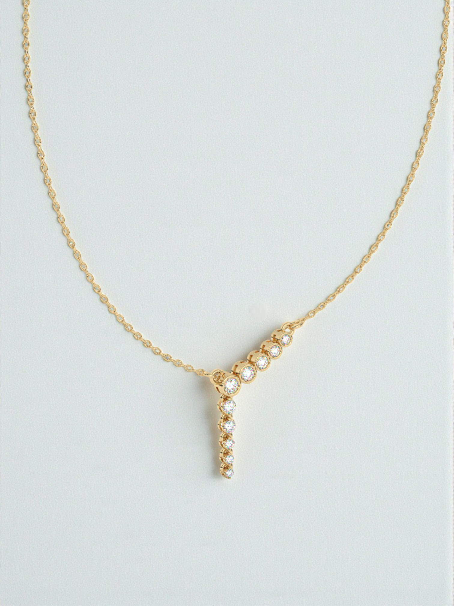Diamond Dewdrop Y Necklace