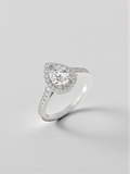 Lumière Pear Halo Ring
