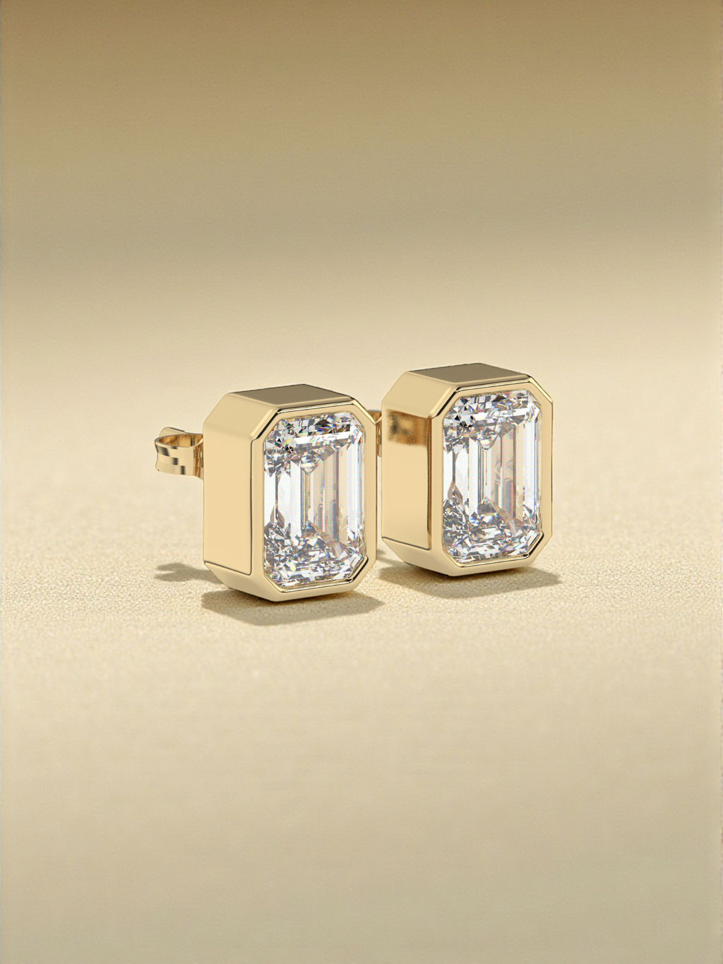 Emerald Solitaire Luxe Studs