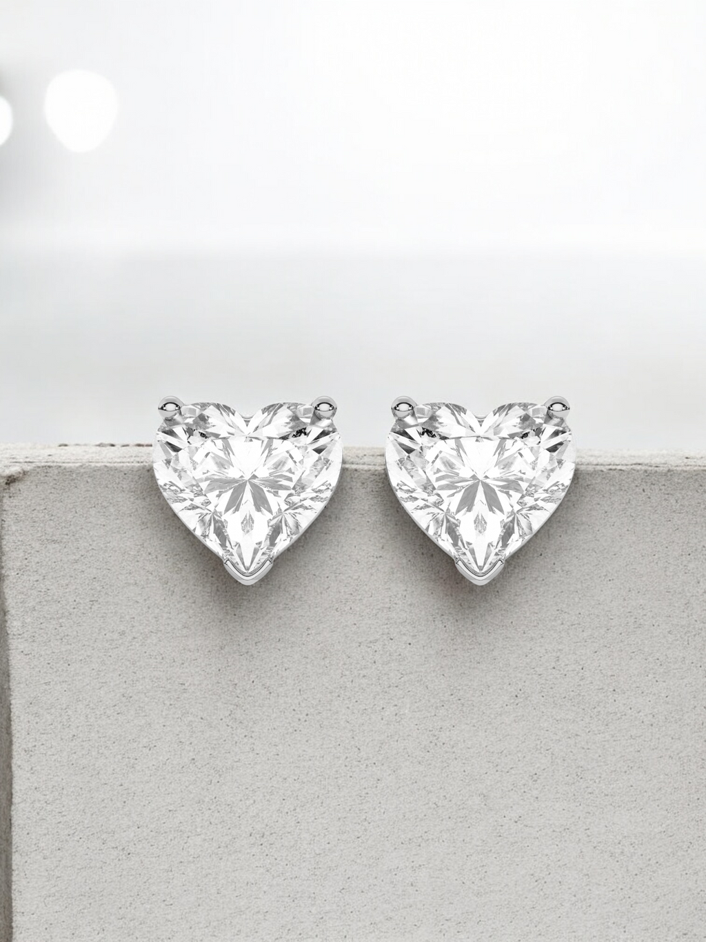 Heart Solitaire Studs