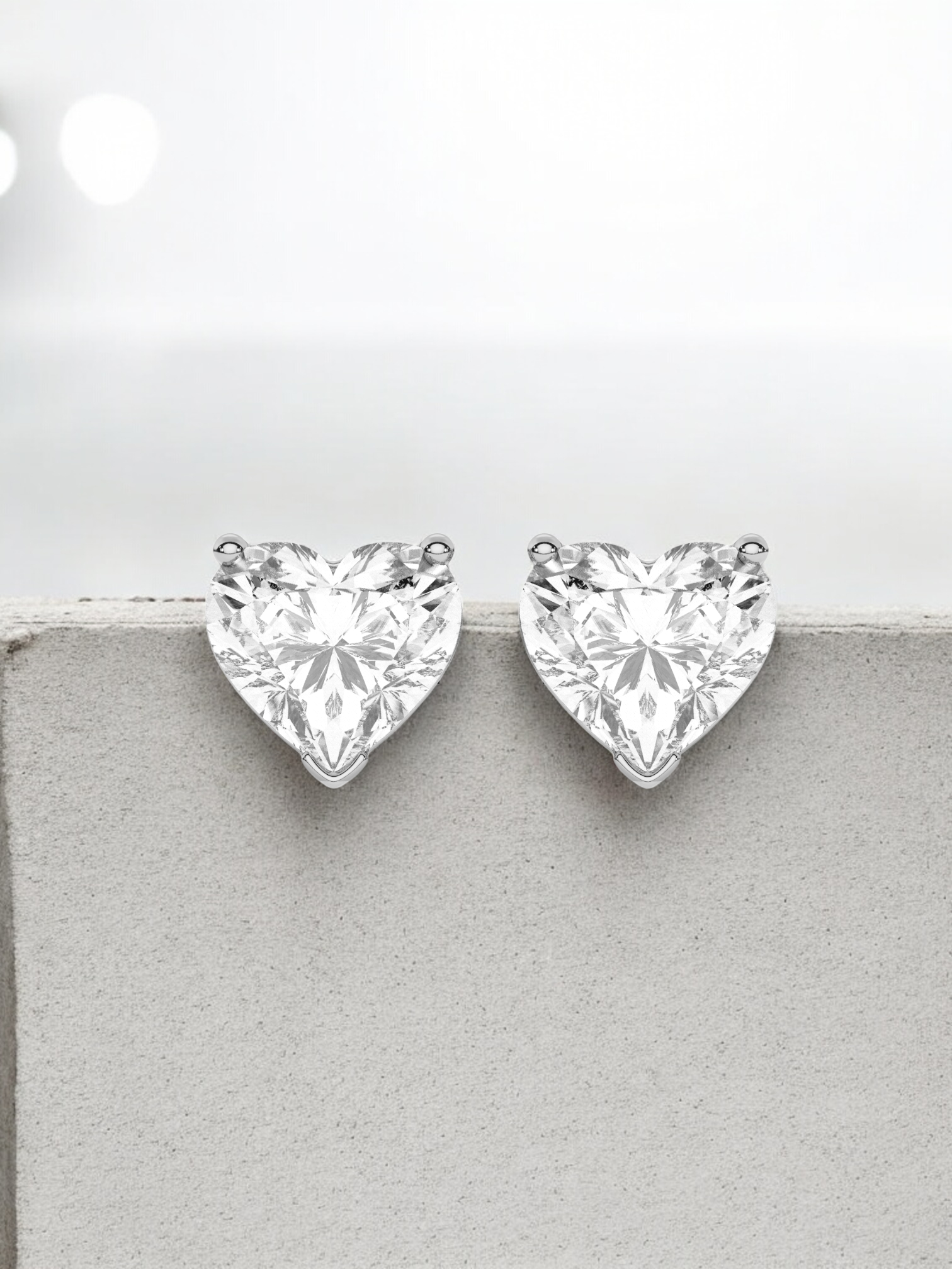 Heart Solitaire Studs