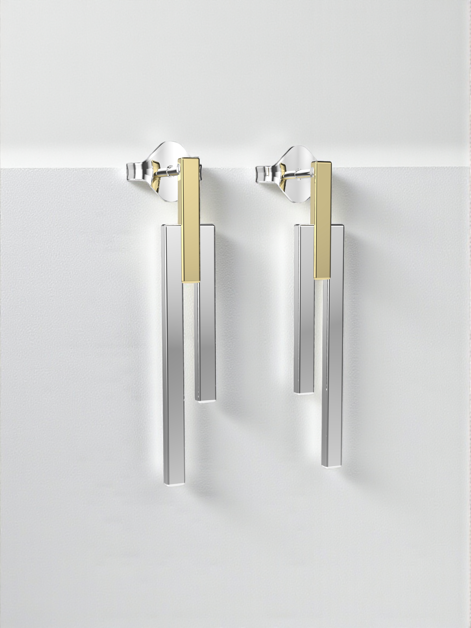 Two Tone Dangle Earrings