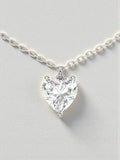 Heart Solitaire Luxe Pendant with Chain