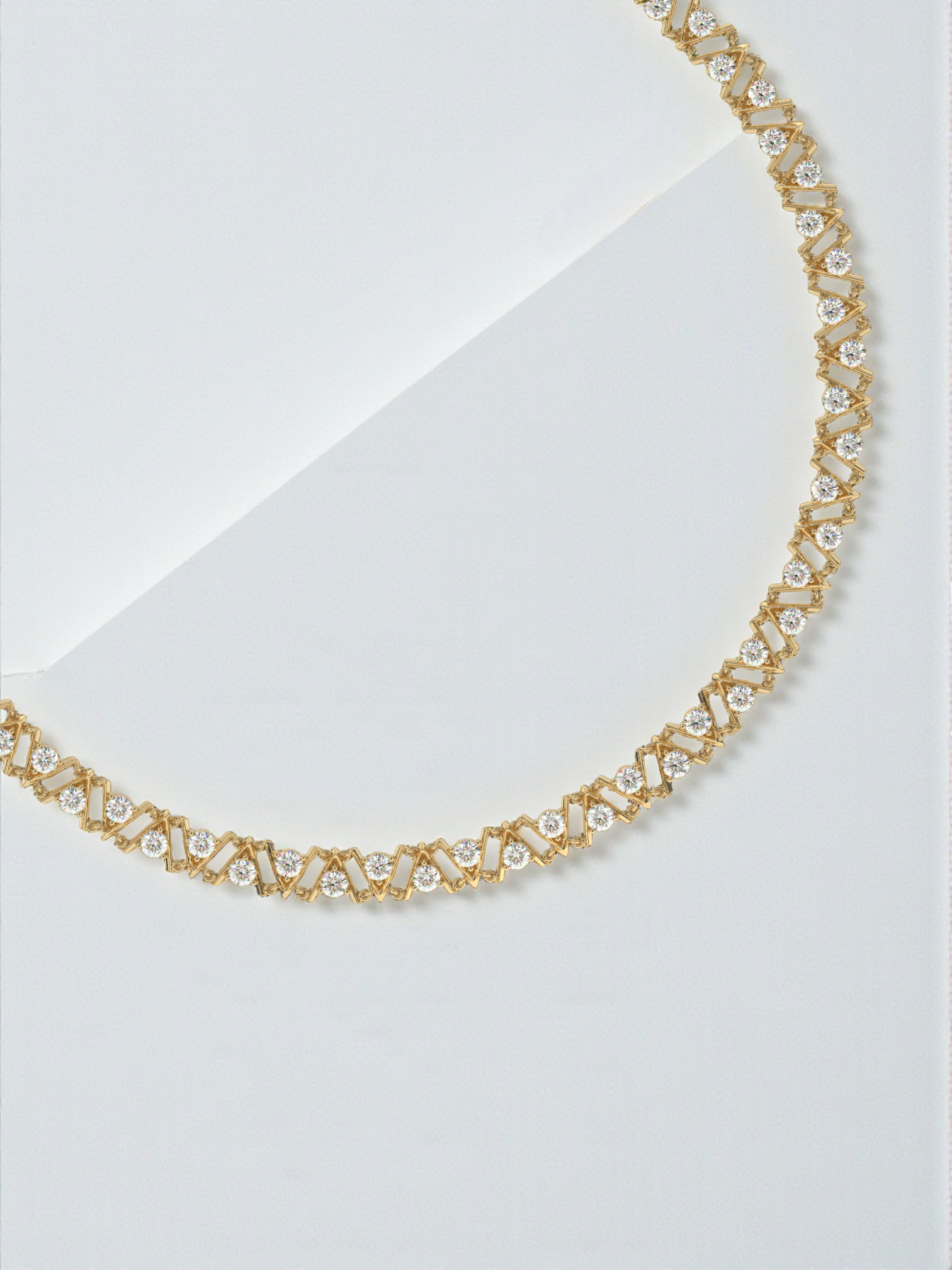 Chevron Diamond Necklace