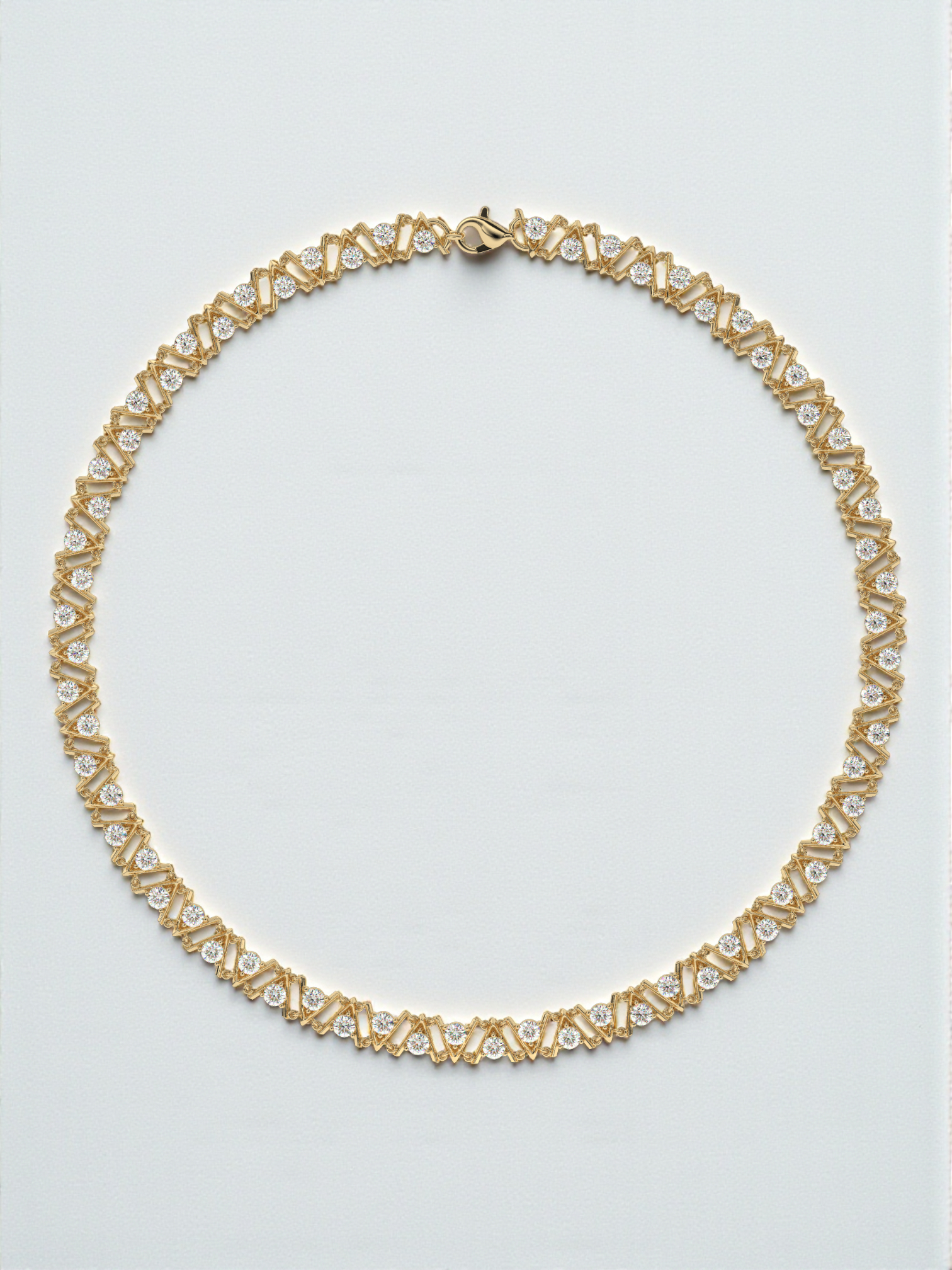 Chevron Diamond Necklace