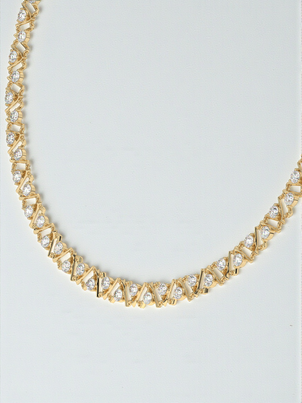 Chevron Diamond Necklace