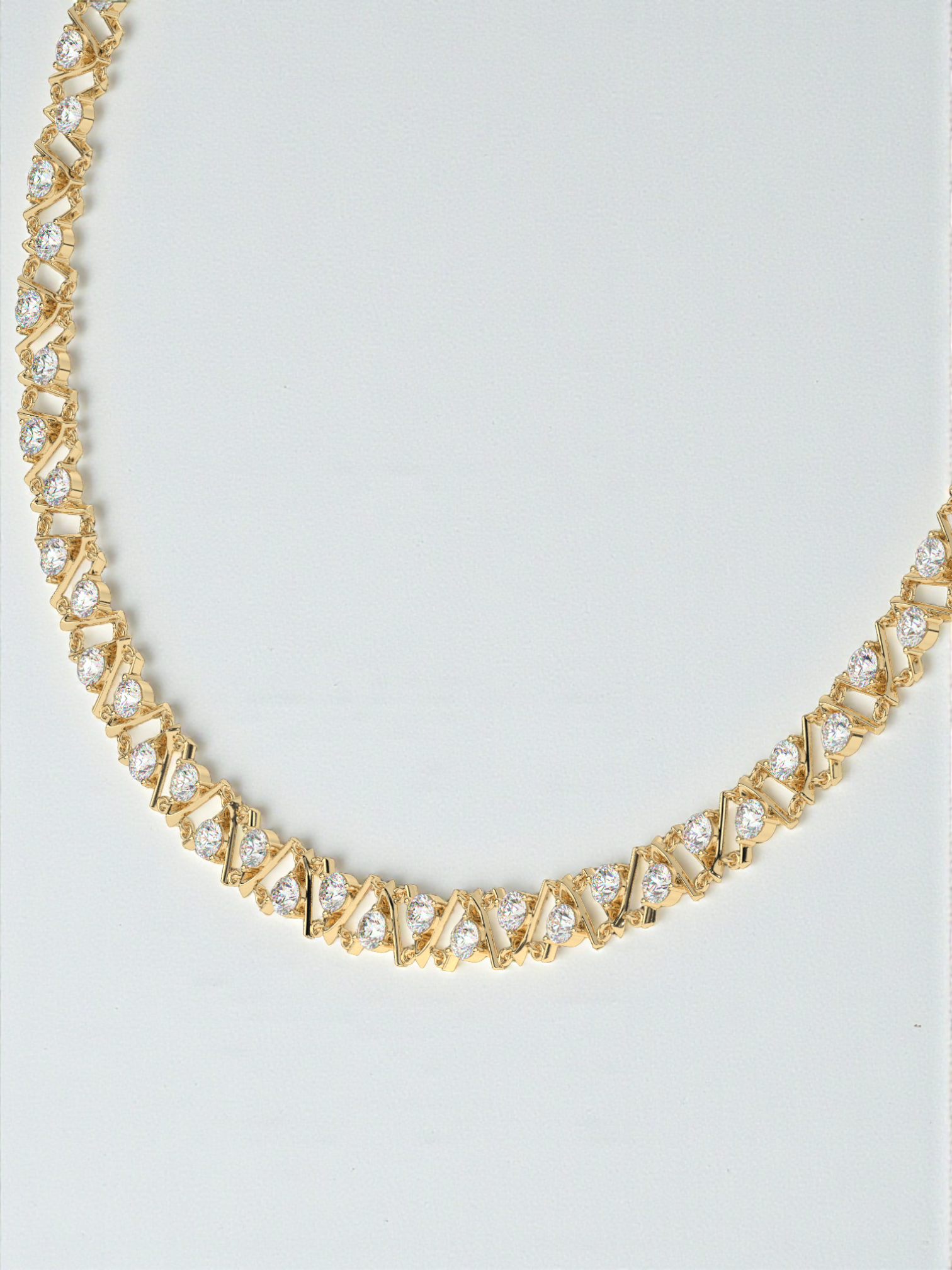 Chevron Diamond Necklace