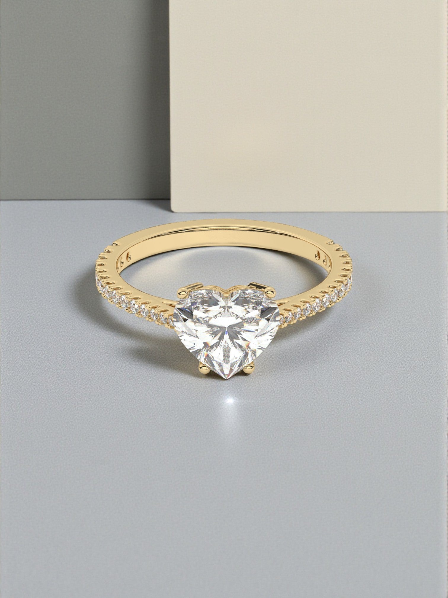 The Heart Solitaire Ring