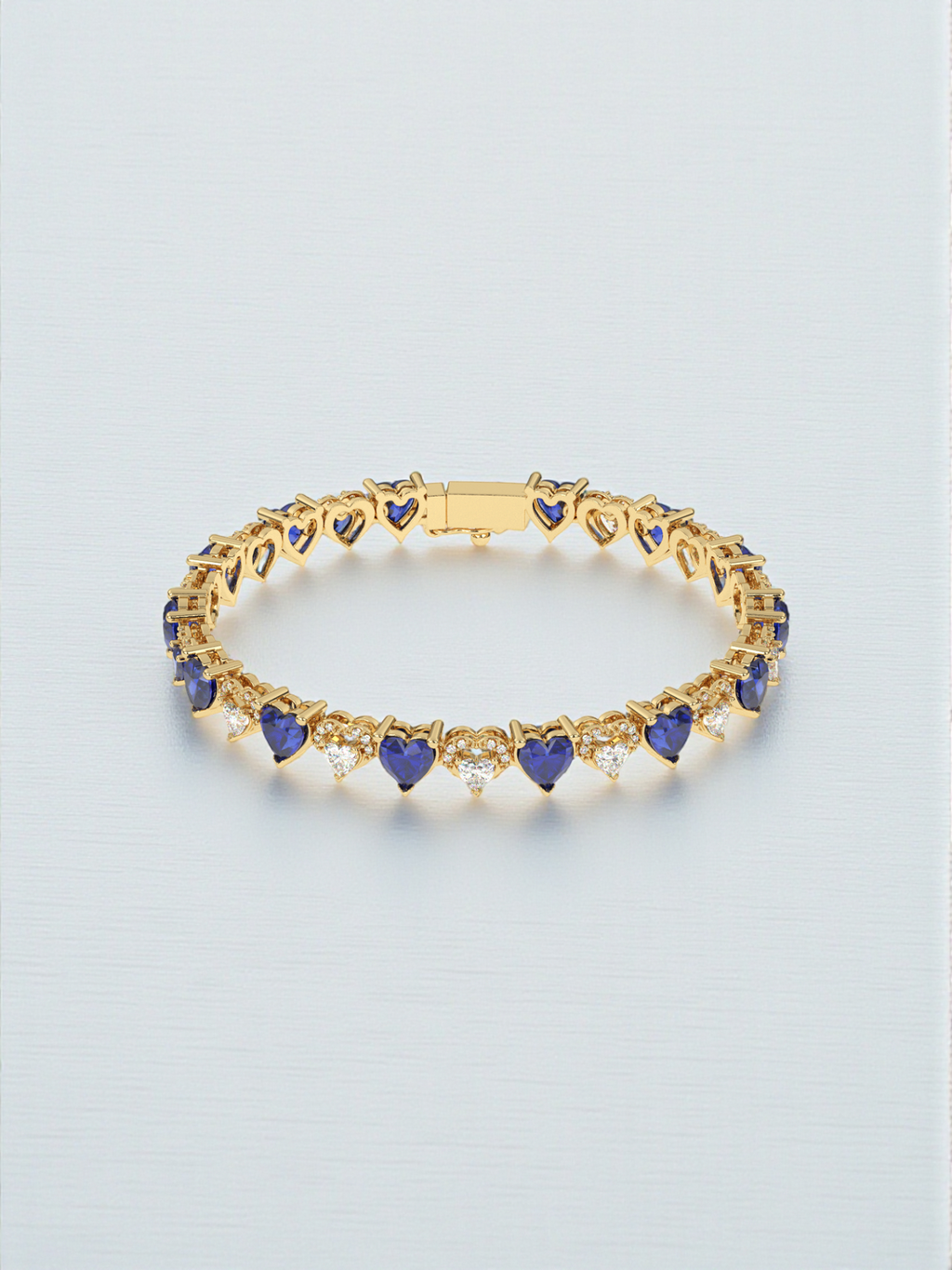 Blue Heart Stone Bracelet