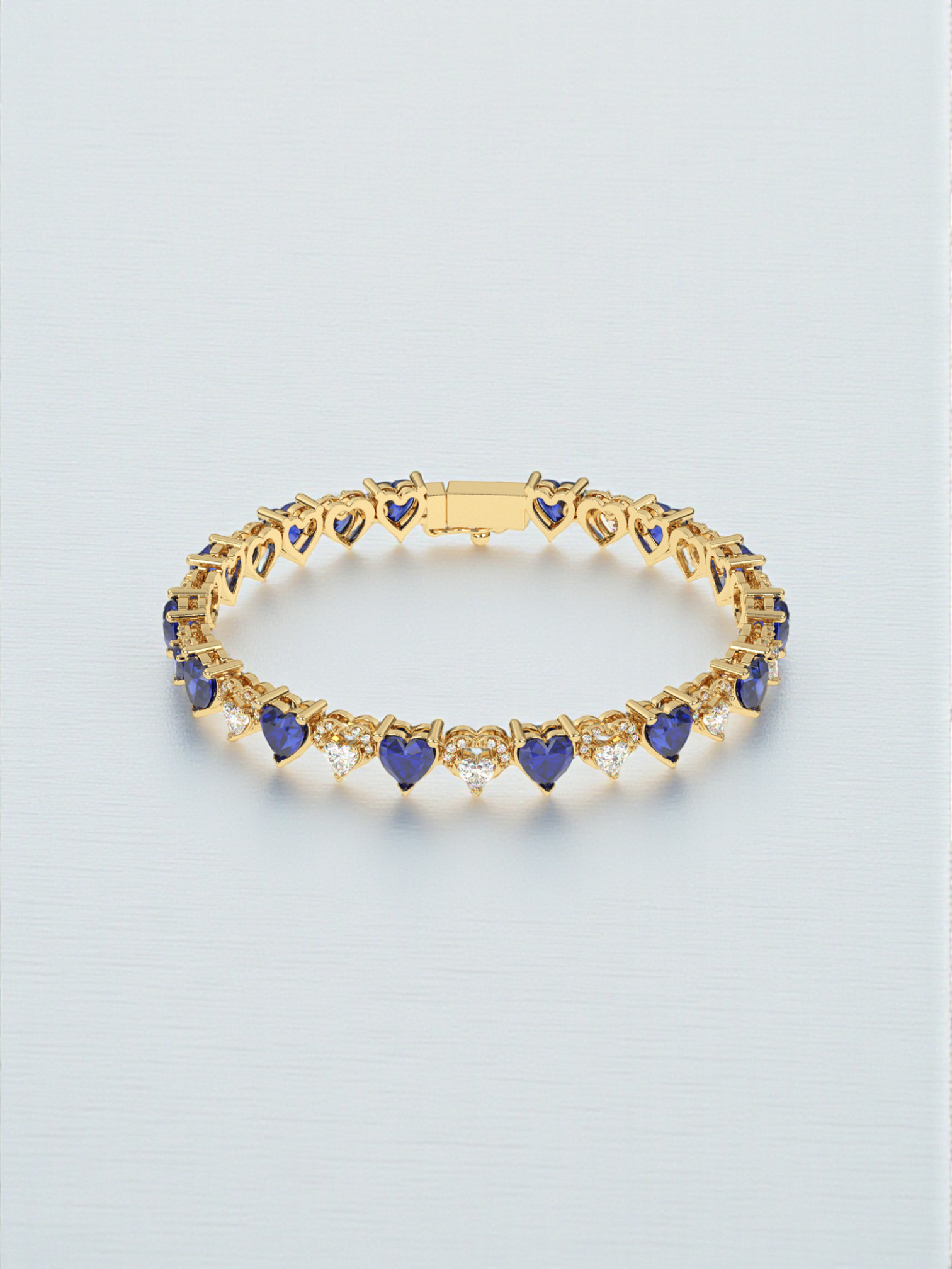 Blue Heart Stone Bracelet