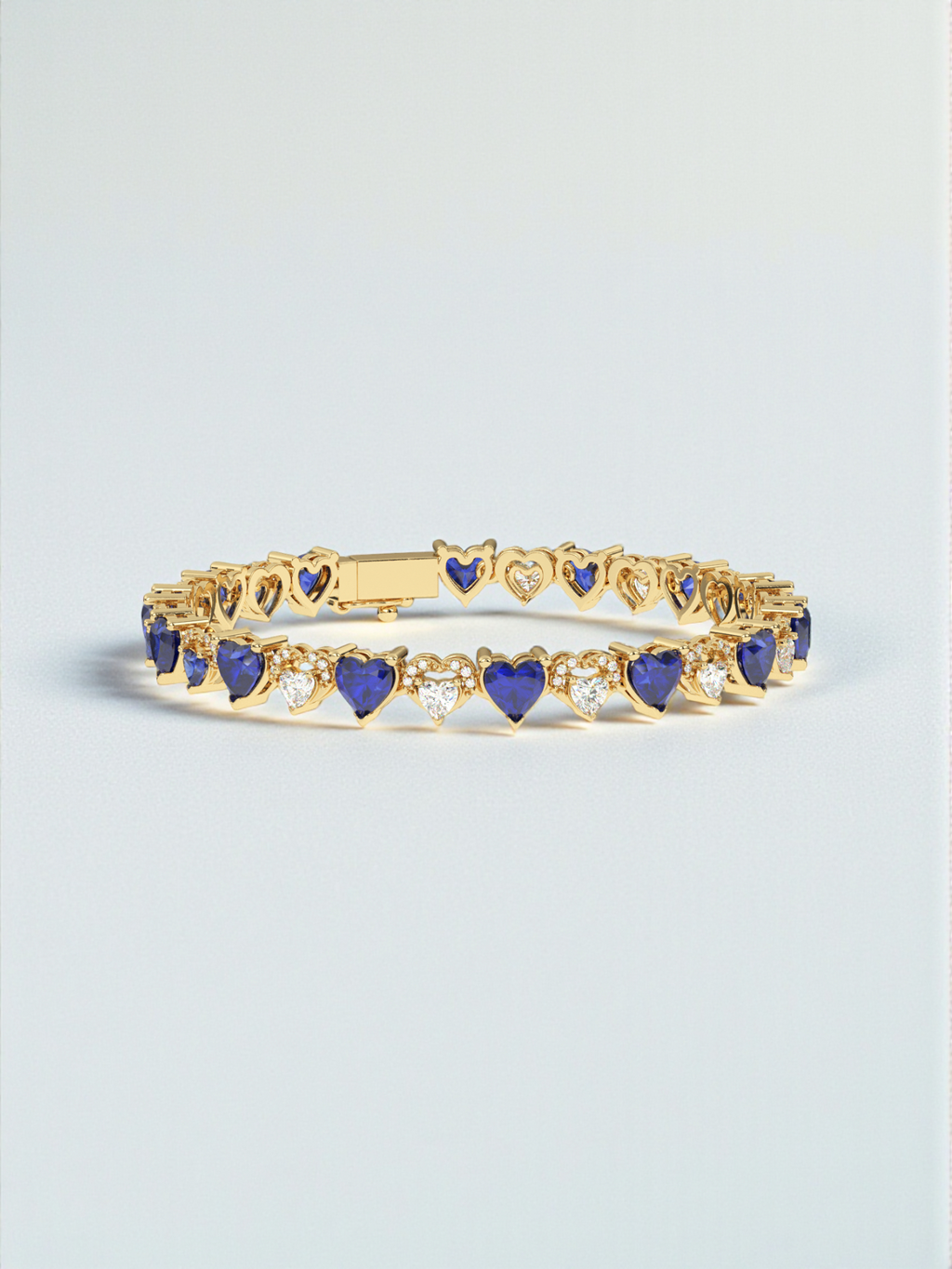 Blue Heart Stone Bracelet