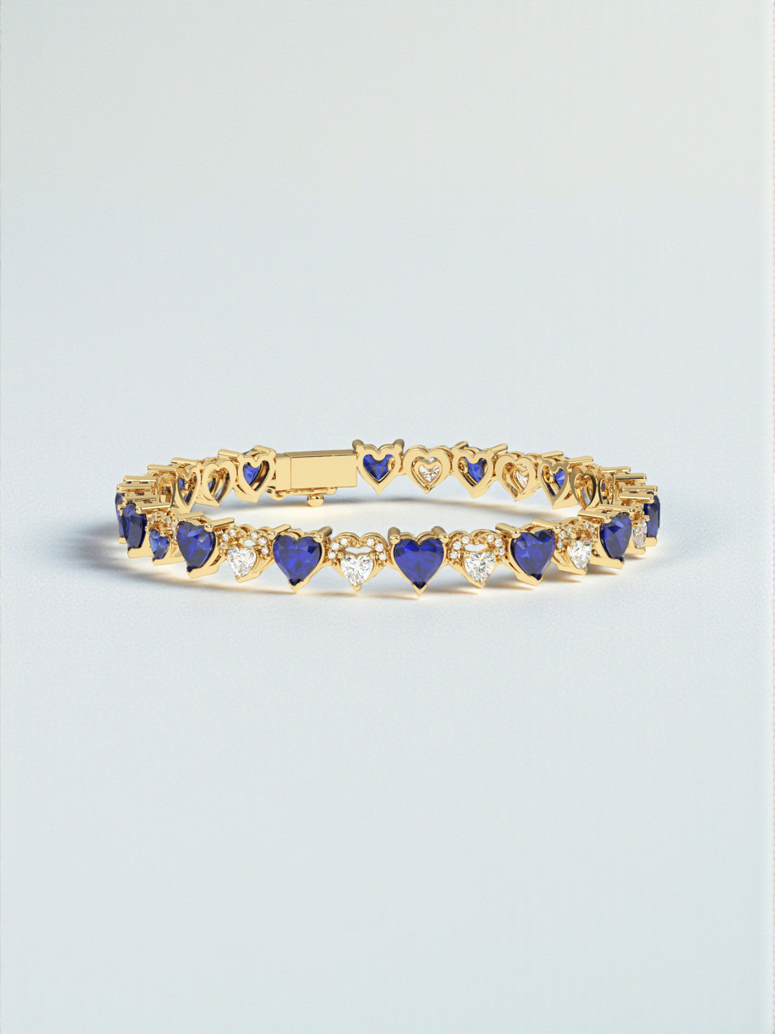 Blue Heart Stone Bracelet