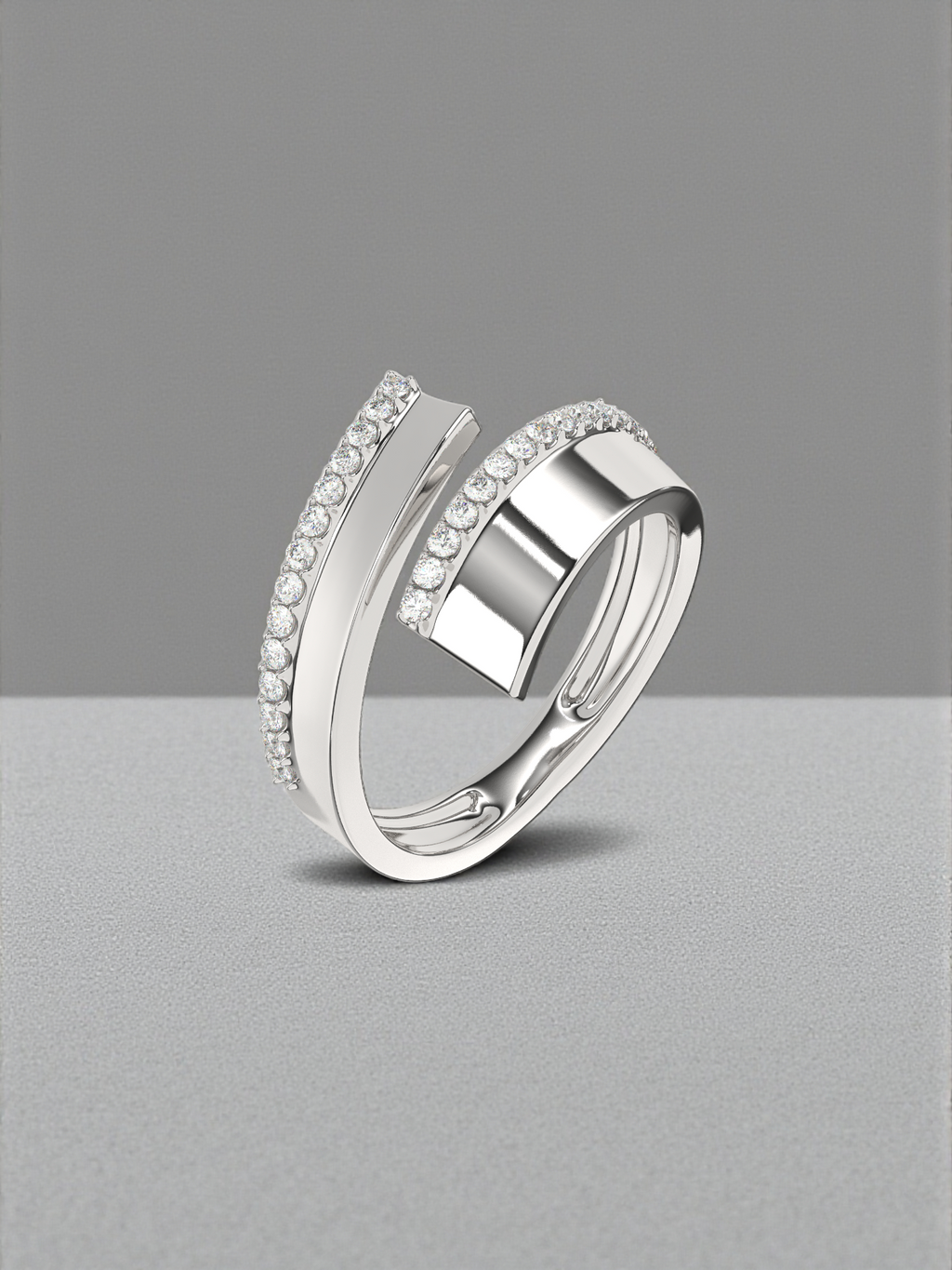 Modern Wrap Diamond Ring