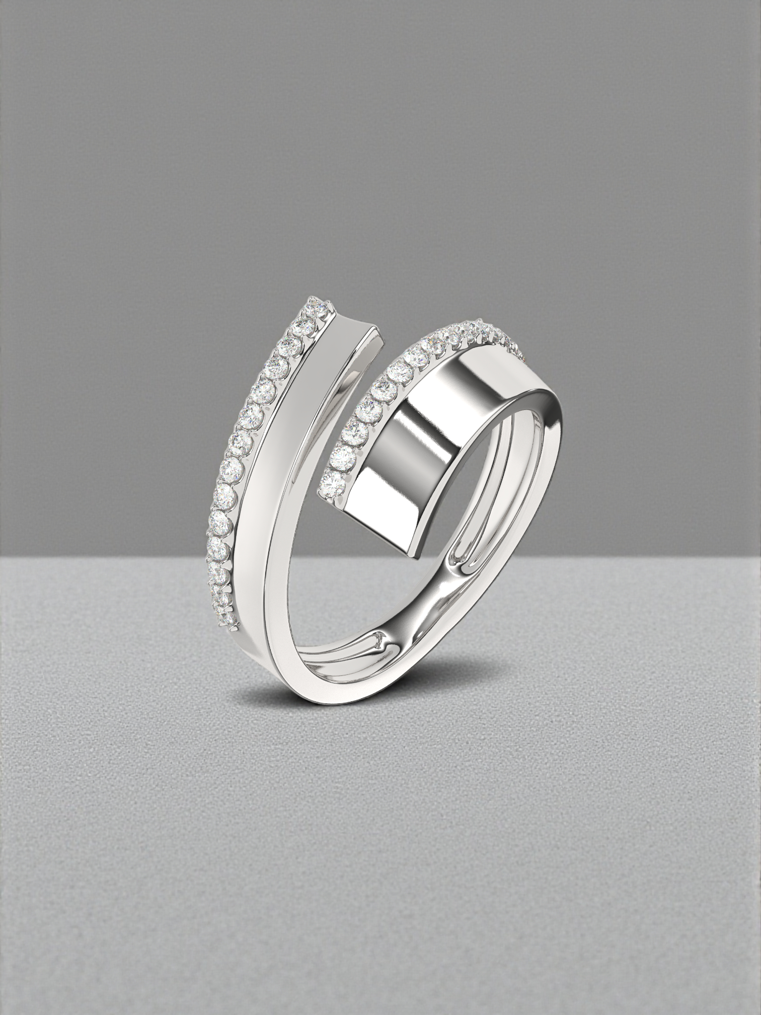 Modern Wrap Diamond Ring