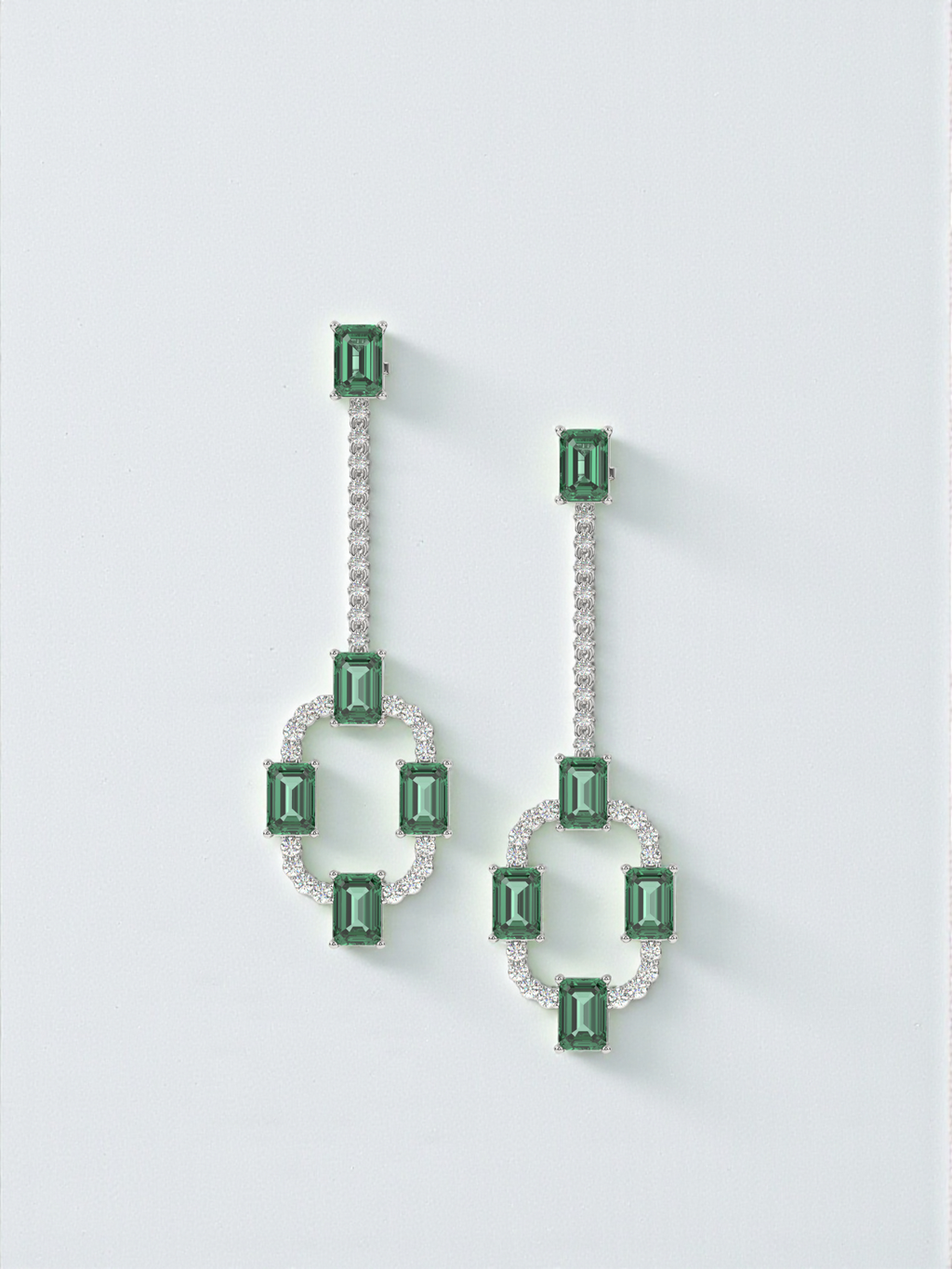 The Emerald Loop Drops Earrings