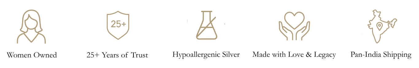 Set of icons and text highlighting attributes on a white background