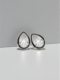Pear Enamel Solitaire Studs