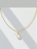 Round Solitaire Luxe Pendant with Chain