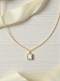 Princess Solitaire Luxe Pendant with Chain